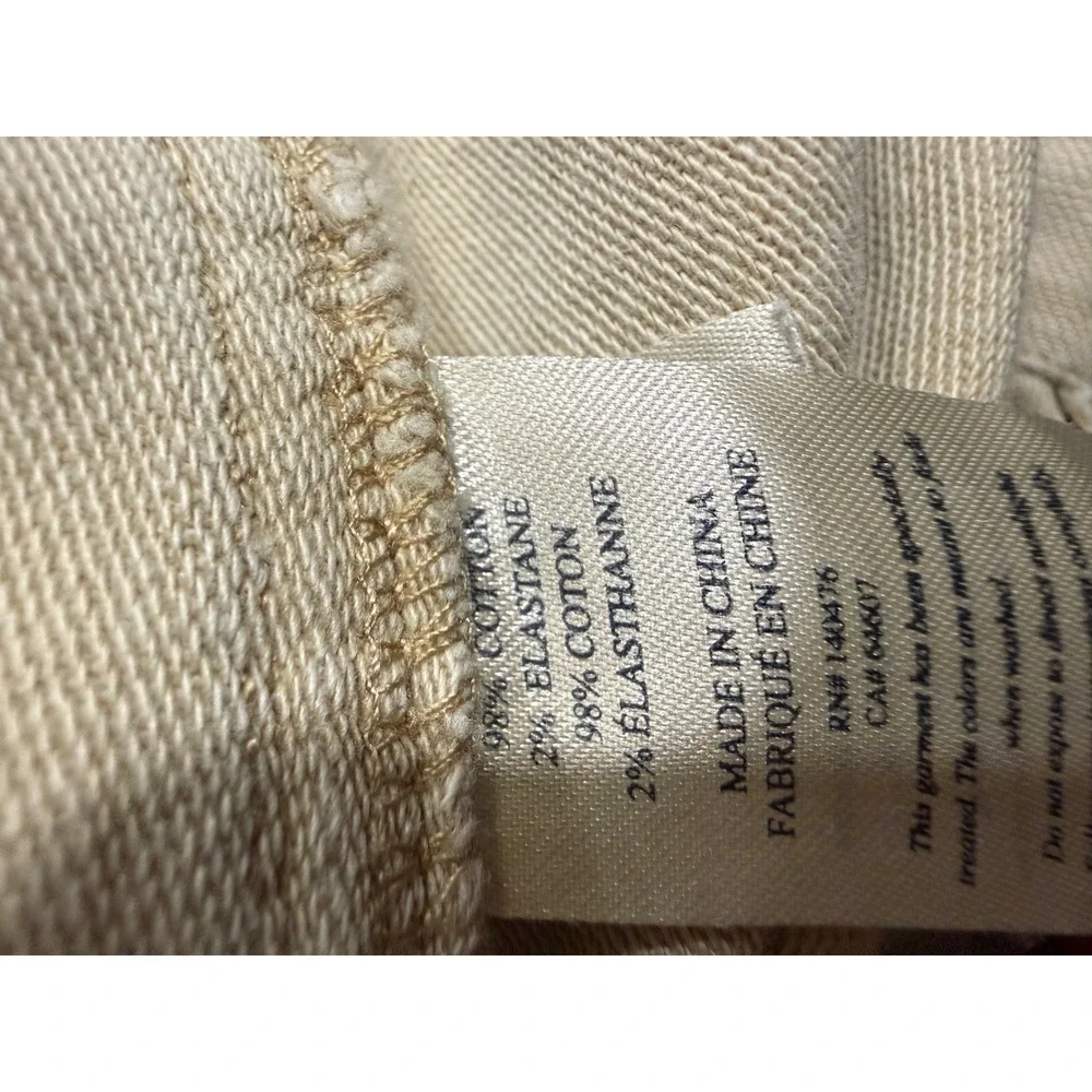 Faherty Brand Women Tan Cotton Stretch Utility Cinch‎ Back Shorts Size 32
